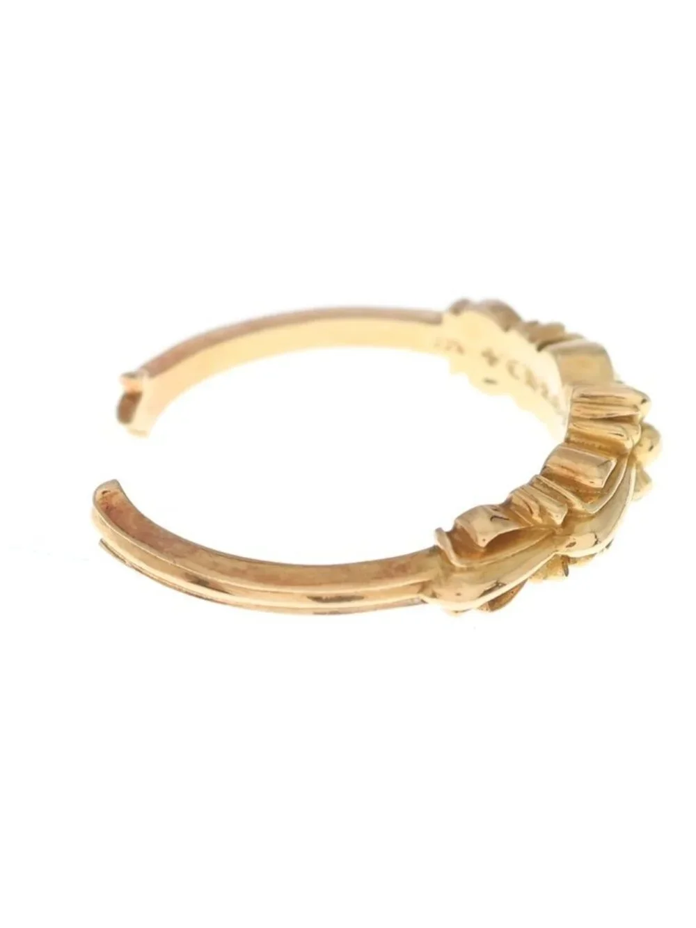 Chrome Hearts 22k Baby Clsc Classic Double Floral Ring Gold